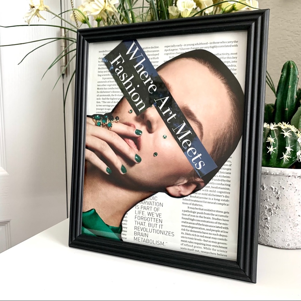 Where Art Meets Fashion Collage Editorial Chic Wall Art Modern Aesthetic